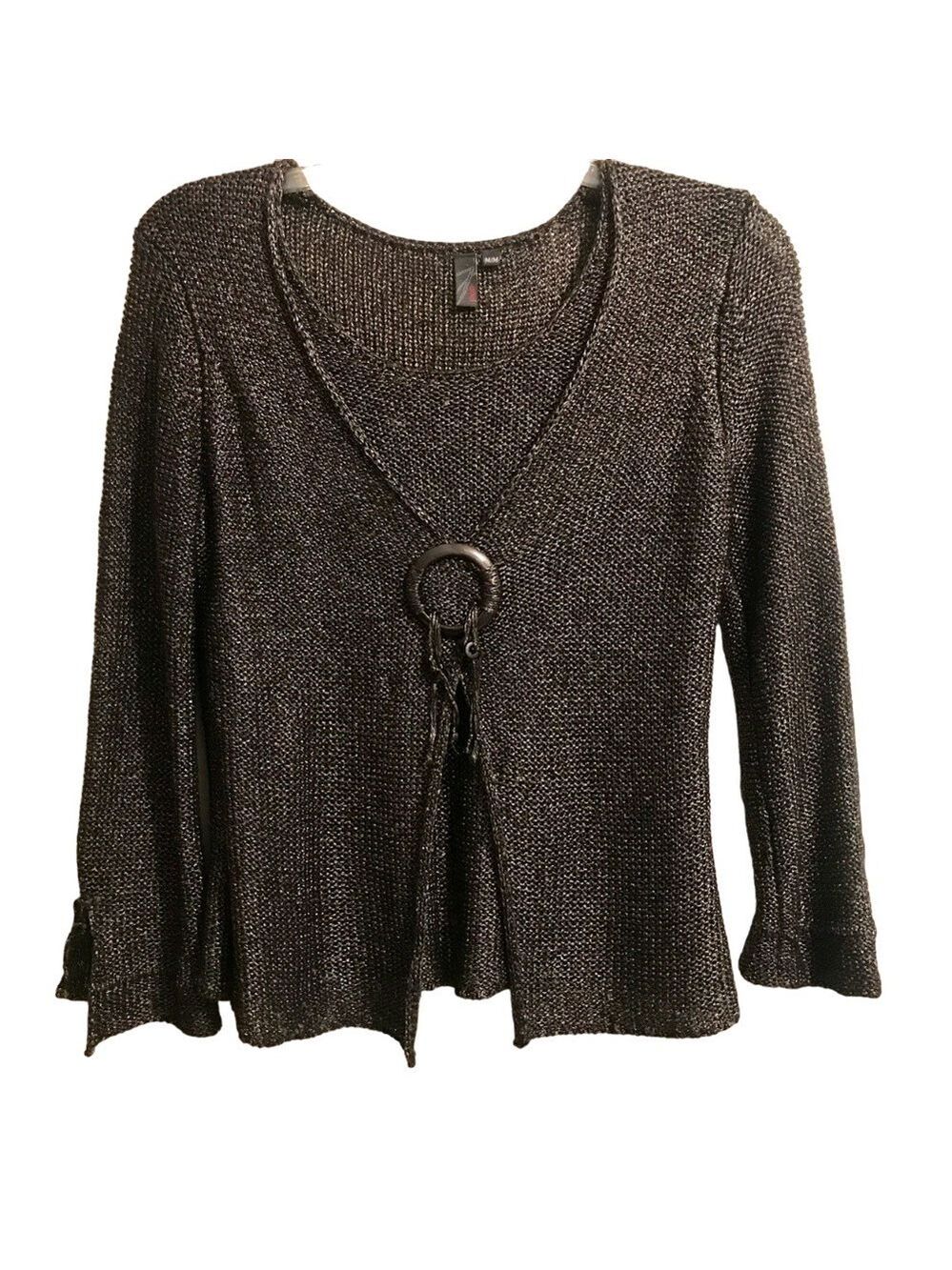 Jana Sweater Crew Neck Brown Acrylic/Nylon Sz M